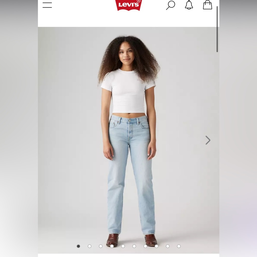 Levi’s 501 90’s Straight Leg Distressed Hem Jeans